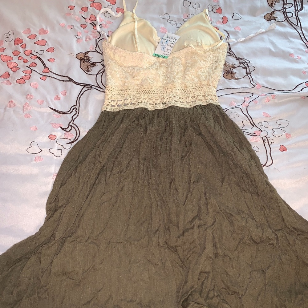 Casual Green, Beige dress